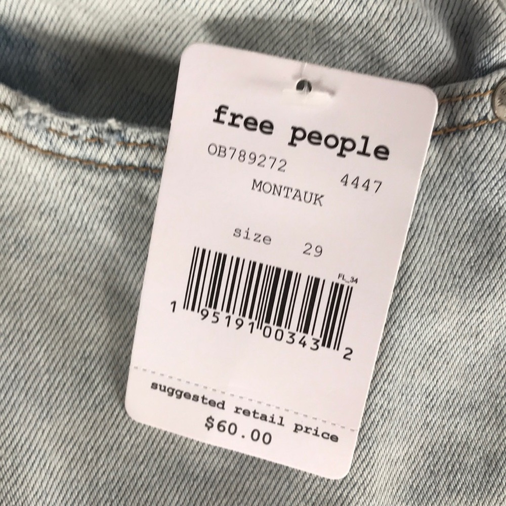Free People Denim Button-Front Mini Skirt - Picture 8 of 9